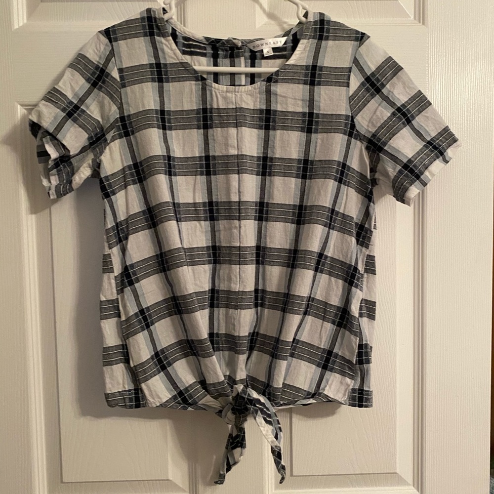3 for $25 Plaid Tie Blouse